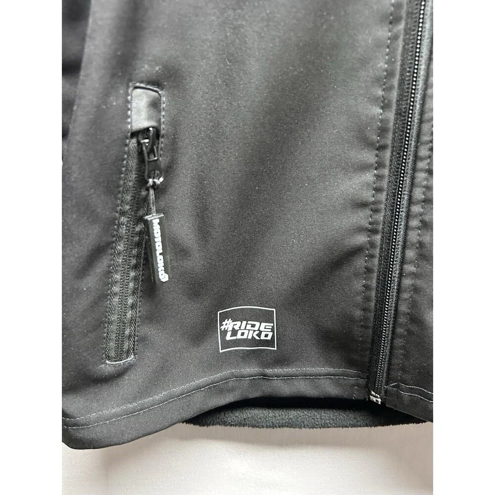 Moto Loco YL Kids Black Softshell Motorcycle Dirt Bike Racing Jacket “Tyler 617”